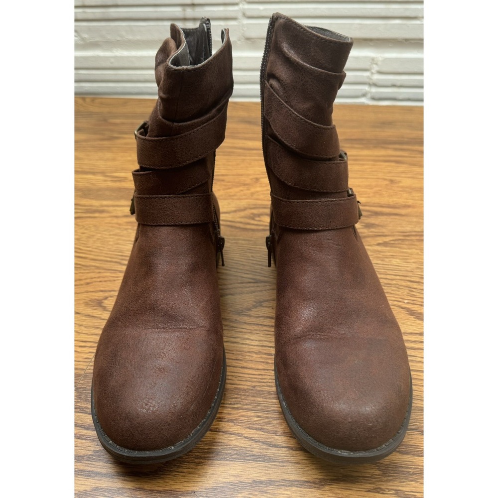 JustFabulous Harriet Boots Women's 6 Belted Brown